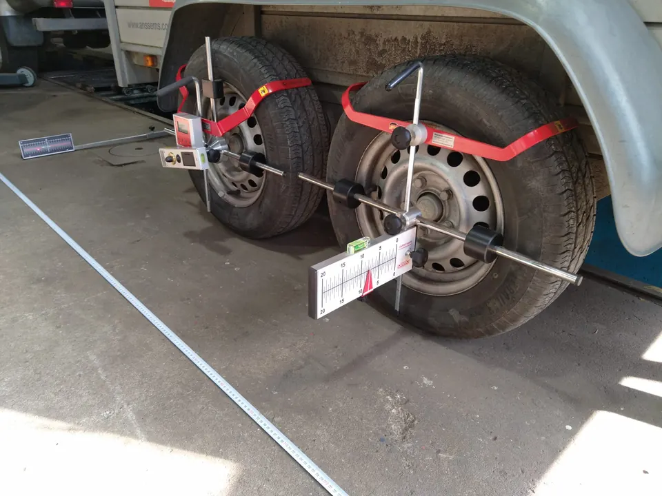Messsystem für die Achsvermessung an einer Doppelachse